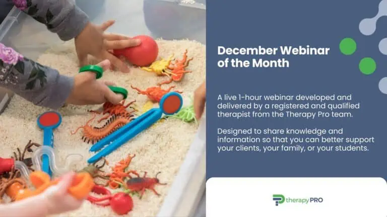 December Webinar - sensory processing early years by Therapy Pro