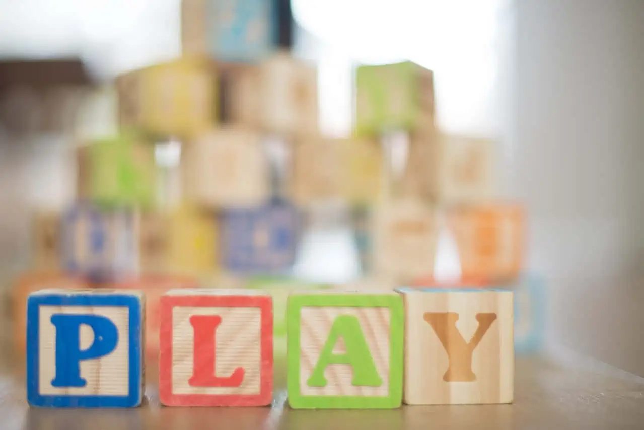 childrens block spelling word play